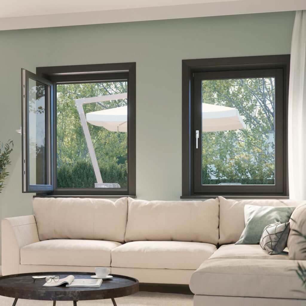 Stuevinduer med fluenet