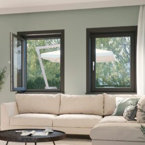 Stuevinduer med fluenet