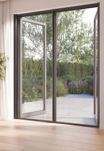 Dobbelt rulledør med Pollennet - Antracitgrå (RAL7016)